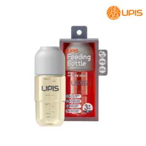 Bình sữa cao cấp Upis Hàn Quốc cho bé từ 3M+ size M 260ml màu xám