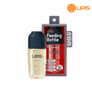 Bình sữa cao cấp Upis Hàn Quốc cho bé từ 3M+ size M 260ml màu xanh navy