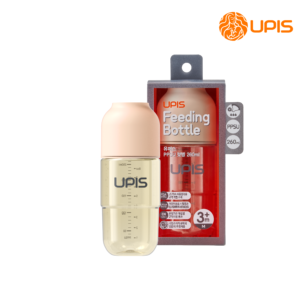 Bình sữa cao cấp Upis Hàn Quốc cho bé từ 3M+ size M 260ml màu hồng