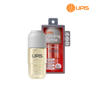 Bình sữa cao cấp Upis Hàn Quốc cho bé từ 6M+ size LL 260ml màu xám