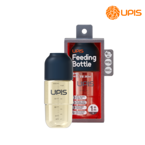 Bình sữa cao cấp Upis Hàn Quốc cho bé từ 1M+ size S 260ml màu xanh navy