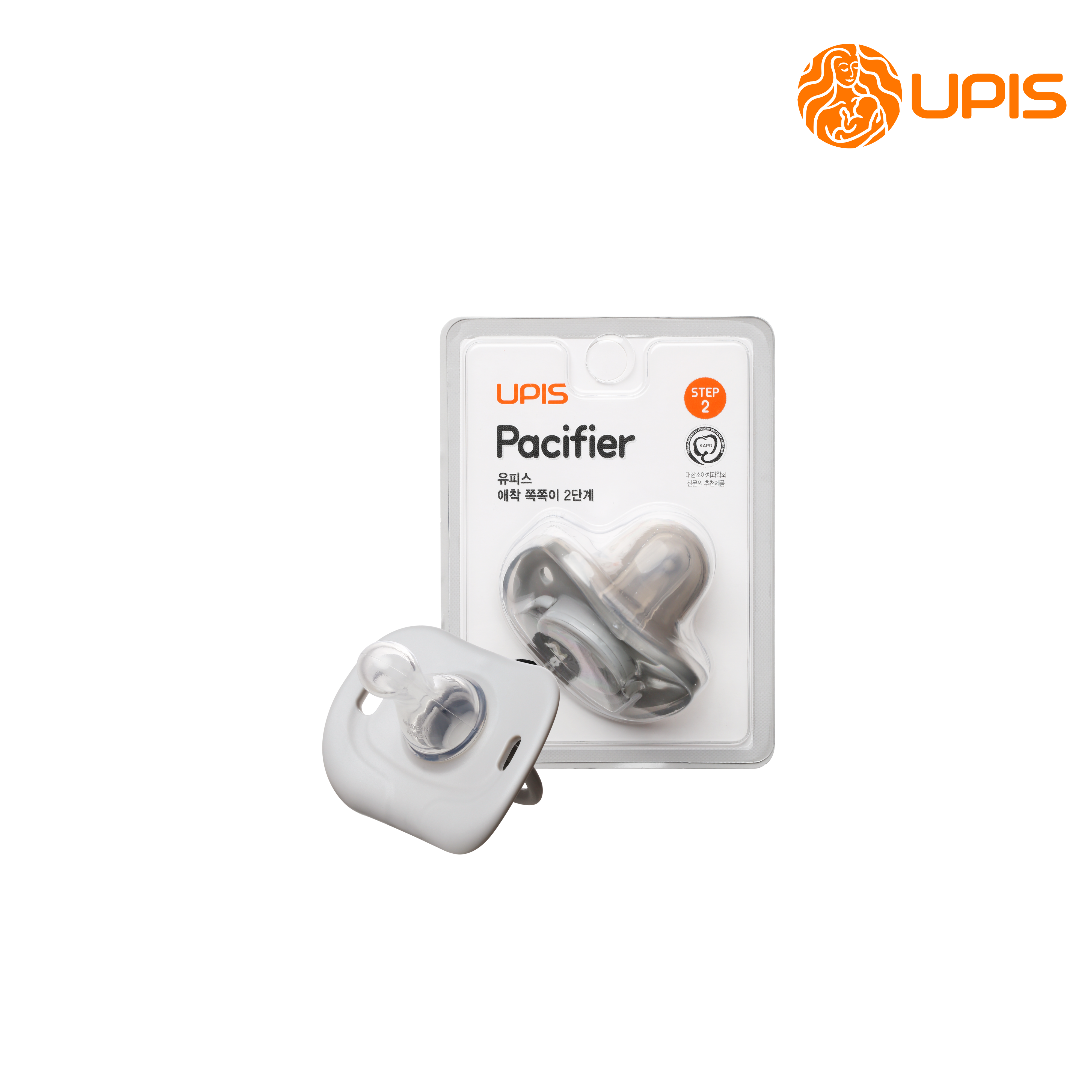 Ti giả Upis chất liệu silicon mềm mại cho trẻ từ 0M+ màu xám