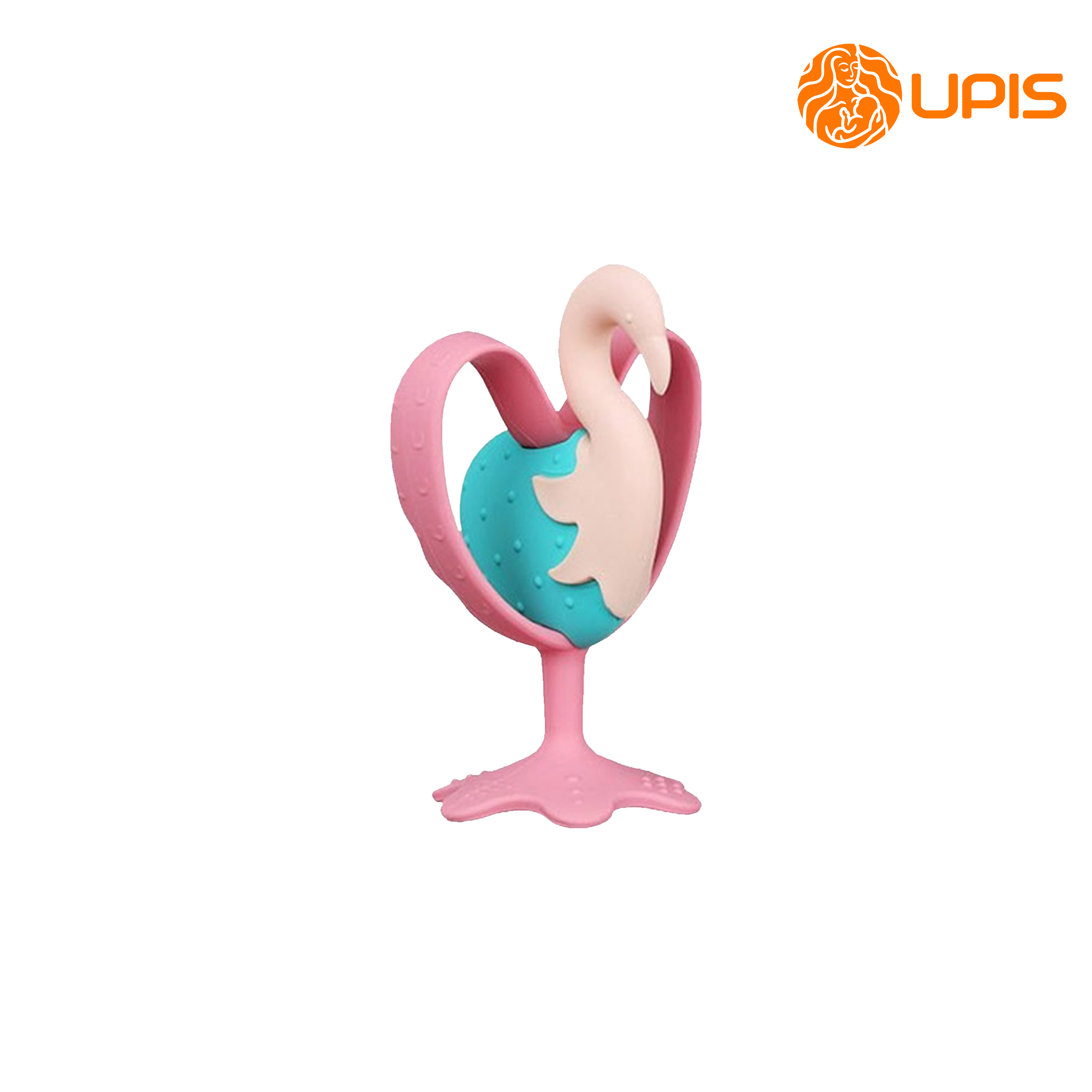 Gặm nướu Upis - hình chim hồng hạc - màu hồng