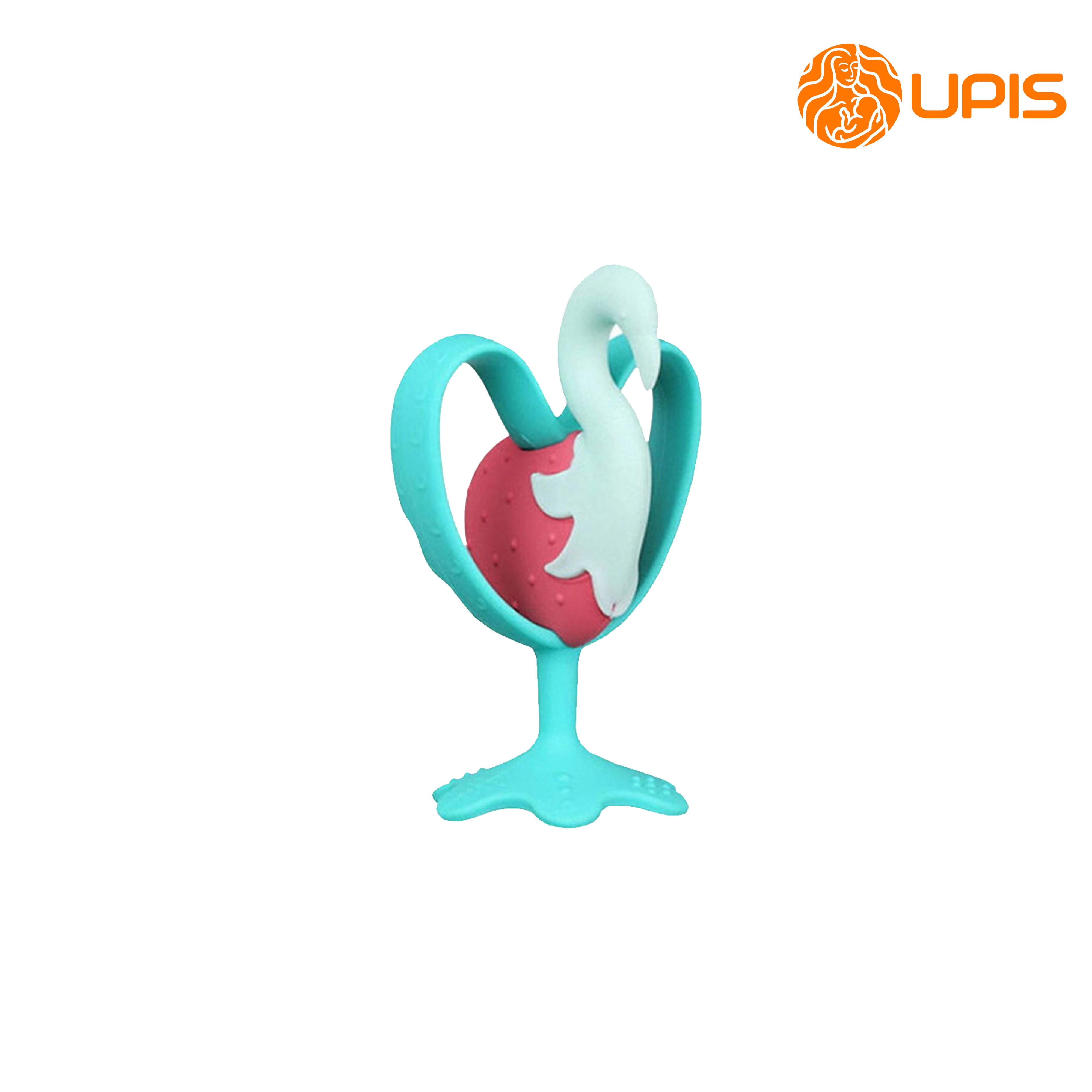 Gặm nướu Upis - hình chim hồng hạc - màu xanh