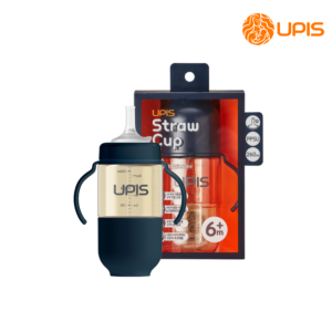 Bình tập uống nước Upis Hàn Quốc cho bé từ 6M+ 260ml màu xanh navy