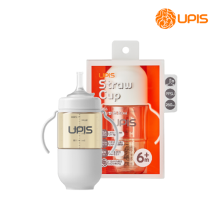 Bình tập uống nước Upis Hàn Quốc cho bé từ 6M+ 260ml màu trắng