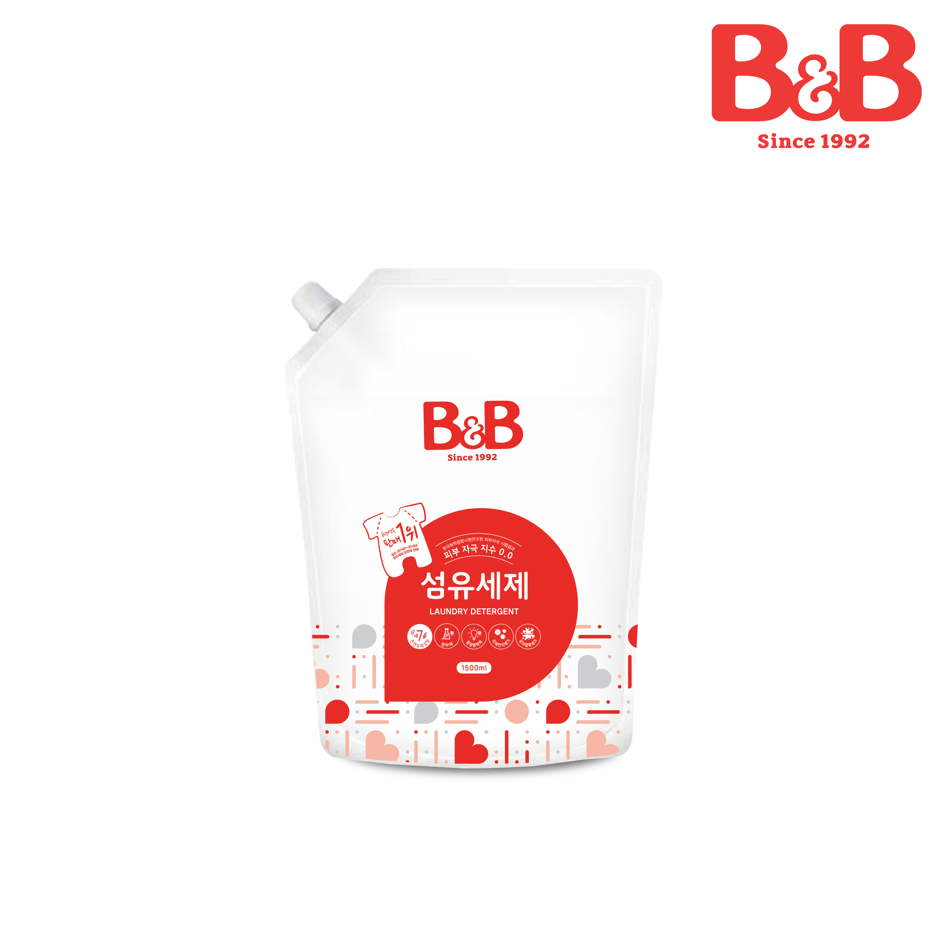 Túi nước giặt trẻ em B&B Baby Laundry Detergent Refill 1500ml