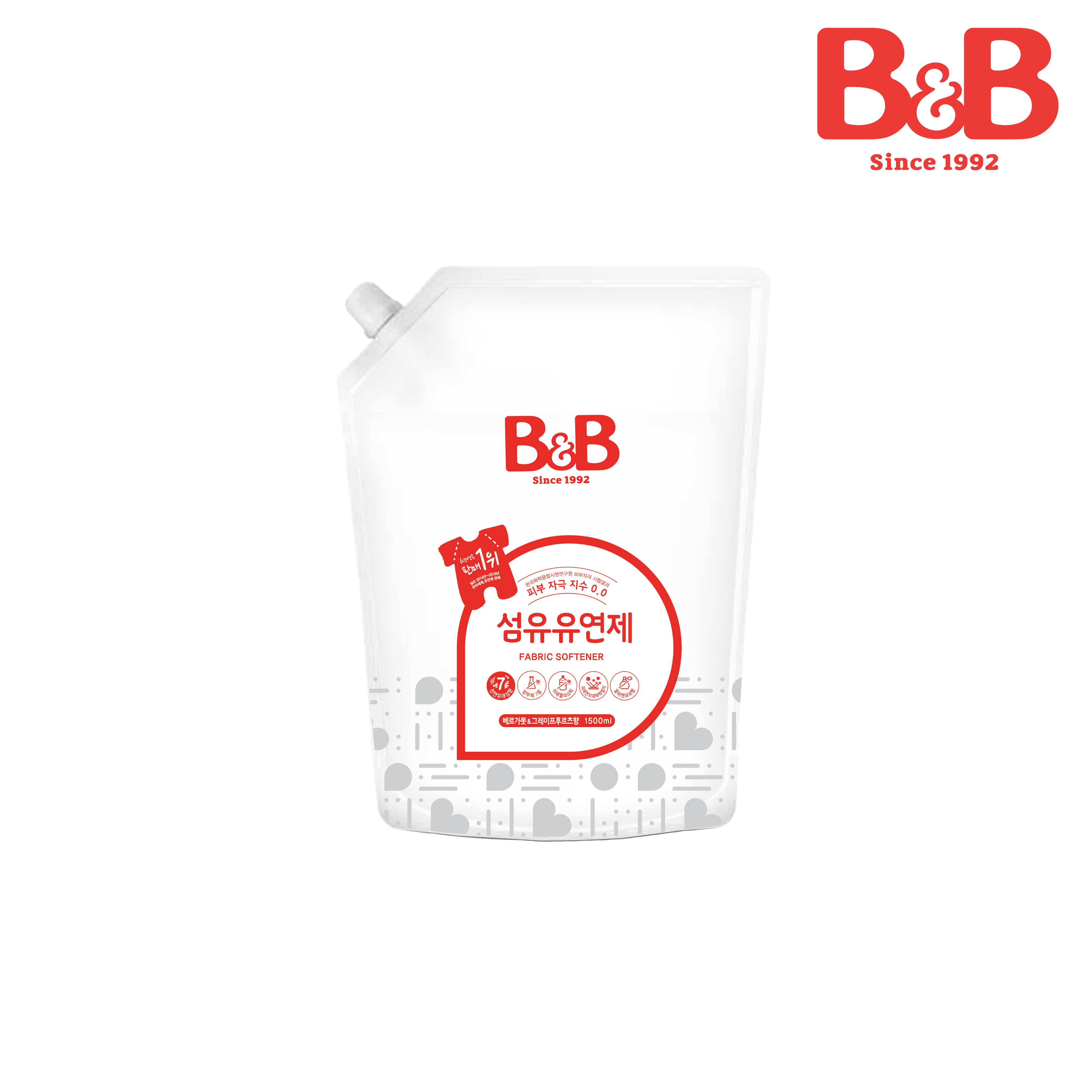 Túi nước xả vải hương cam B&B Baby Fabric Softener Bergamot Bottle 1500ml